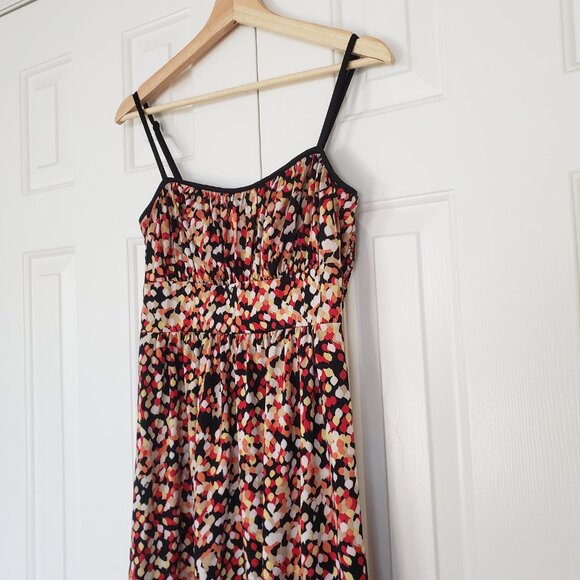 Johnny Martin Multi Color Dress - Size M - Flowy, ruched, spaghetti straps. - Picture 8 of 12